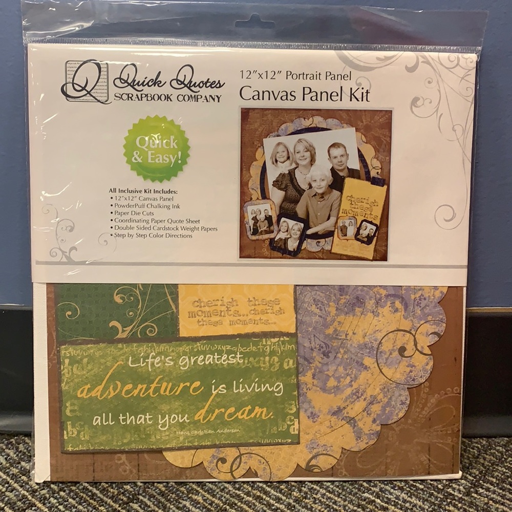 Scrapbook Canvas Panel Kit - New Sealed in Package by Quick Quotes Scrapbook Co